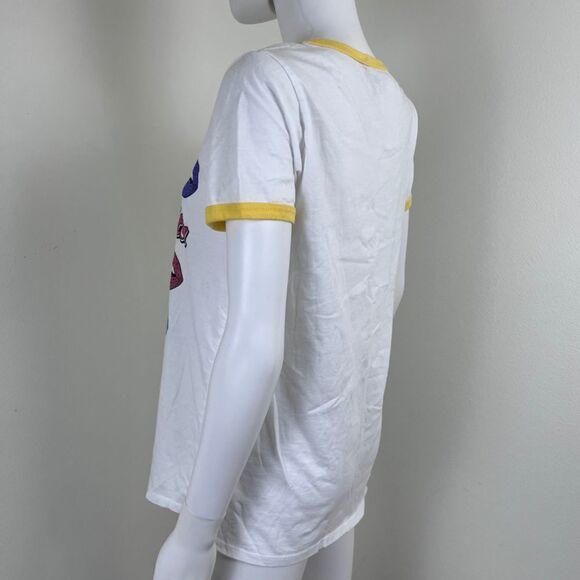 Kappa Delta Women Size L Ringer Graphic Cotton Novelty Pullover Short Sleeve Top - Picture 8 of 13